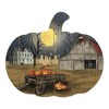 Spooky Harvest Moon By Artisan Billy Jacobs Printed on Wooden Pumpkin Wall Art - 2 of 3