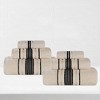 Zero Twist Cotton Solid and Jacquard Bathroom Towel Set by Blue Nile Mills - 2 of 4