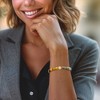 Ross-Simons Multicolored Jade "Good Fortune" Bracelet in 18kt Gold Over Sterling - 2 of 4