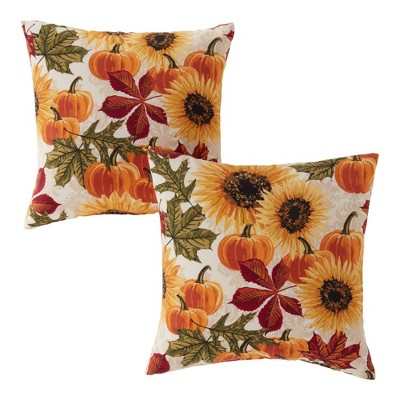 Kensington Garden 2pk 17"x17" Square Outdoor Throw Pillows