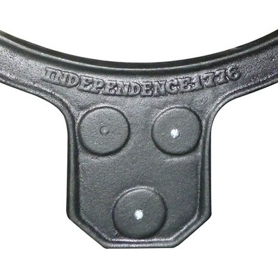 Large Black Cast Iron Farm Bell with Mounting Frame
