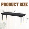 FONTOI 47"*16" Shoe Bench with Gold Accents for Bedroom,Fitting Room, Storage Room, Dining Room, Black, 16"*18"*47" - 3 of 4