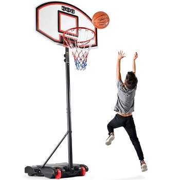 Adjustable Basketball Hoop for Kids with Stand - Freestanding Weather Resistant Hoop - Set to 5ft 9in and 6ft 9in Portable with Wheels – Play22Usa