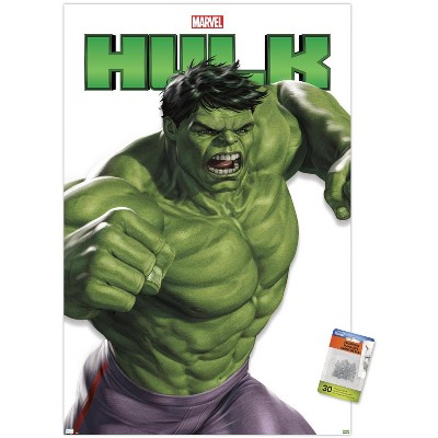 Trends International Marvel Comics Hulk Feature Series Unframed Wall Poster  Print Clear Push Pins Bundle 22.375 X 34 : Target