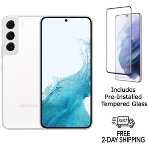 Refurbished Samsung Galaxy S22 5G S901U (Fully Unlocked) 128GB Phantom White (Grade B)w/ Pre-Installed Tempered Glass - 1 of 1