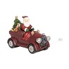 Transpac Resin 10.55 in. Multicolor Christmas Light Up Musical Santa Wagon - 2 of 4