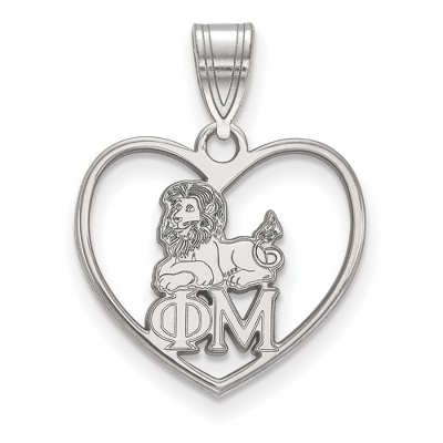 Black Bow Jewelry Sterling Silver Phi Mu Greek Life Pendant