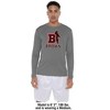 Brown University Adult Sport Long Sleeve Shirt Primary Logo, Athletic Heather - 3 of 4