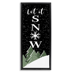 Stupell Industries Let It Snow Winter Scene, 11" x 25" - 1 of 4