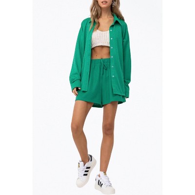 Women's OVERSIZED CHECKERED STRETCH-JERSEY SHIRT - Pretty Garbage