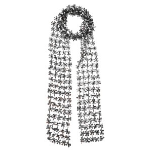 Unique Bargains Sequined Cut-Out Scarf 1 Pc - 1 of 4