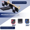 WOWOW Modern Double Handle Wall Mounted Bathroom Faucet with Waterfall Spout - 4 of 4