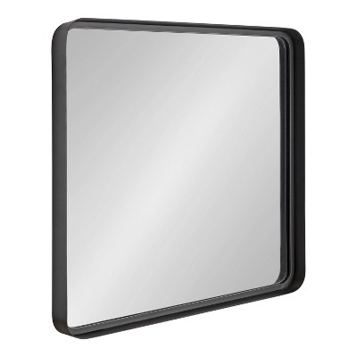 28" x 28" Armenta Square Wall Mirror Gray - Kate & Laurel All Things Decor