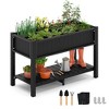 Arceso Elevated Planter Box with Legs and Shelf, 8 DIY Pocket HDPS Raised Garden Bed with Tools, No Crack, Large Outdoor Herb Raised Beds - 2 of 4