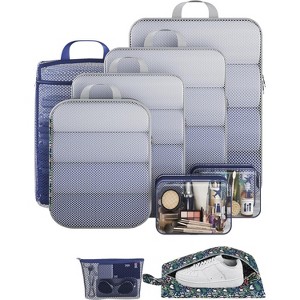 9/11 Set Compression Packing Cubes Travel Essentials,Compressible Expandable Large Luggage Suitcase Organizer - 1 of 4