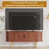 Coolmee 47.2 inch TV Cabinet with Storage and Sliding Doors, Wood Media Console Table for TVs Up to 80 Inches, Modern Entertainment Center - 4 of 4