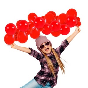 Treasures Gifted Red Balloons - 5 Inch Latex Balloons - 100 Pack - 1 of 1