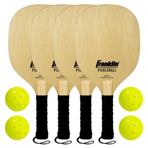 Franklin Sports Wooden Pickleball Paddle Set - 1 of 4