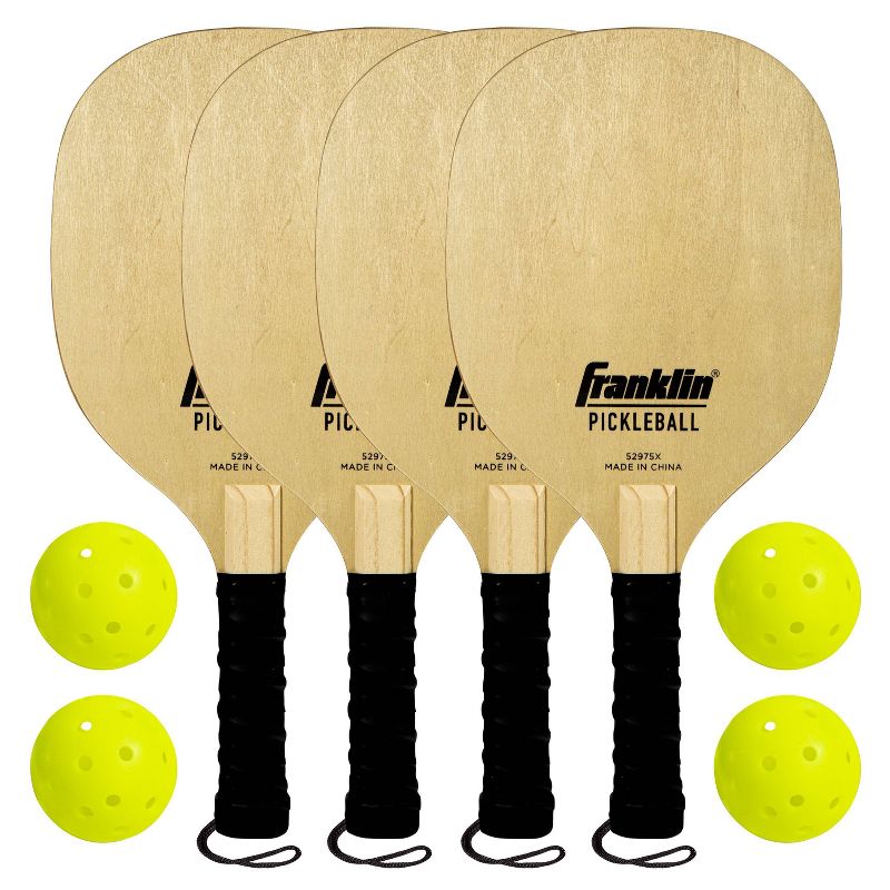 Franklin Sports Wooden Pickleball Paddle Set, 1 of 5