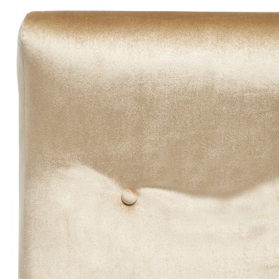 Elicia Transitional Camel Velvet Accent Chair with Gold Cap Legs