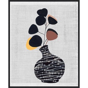 23" x 28" Decorated Vase with Plant I by Melissa Wang: Modern Botanical Canvas - Amanti Art - 1 of 4