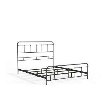 eLuxury Modern Industrial Metal Cordova Bed Frame, King