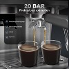 Espresso Machine with Grinder, 20 Bar Professional Coffee Maker, 15 Grind Settings & Steam Wand for Cappuccino/Latte, 2.8L Water Tank - 3 of 4