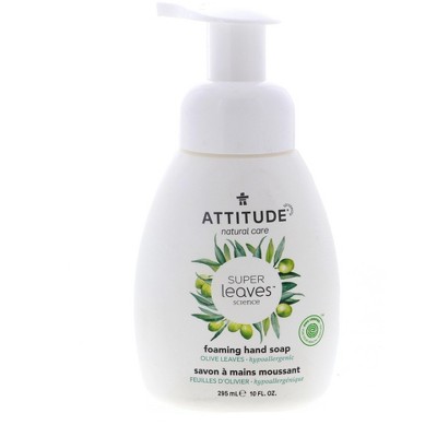 Attitude Super Leaves Foaming Hand Soap, Olive Leaves, 10 oz