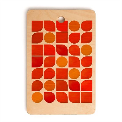 17" x 12" Wood Showmemars Mid Century Abstract Rectangular Cutting Board - society6