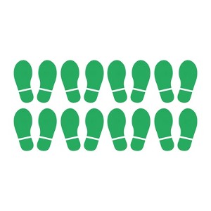 Unique Bargains Home Classroom Floor Stairs Decal PVC Footprint Sticker 8 Pairs - 1 of 4