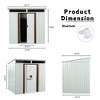 CAVINAS Multi-Functional Outdoor Garden Shed with Lockable Sliding Doors and Transparent plate - 4 of 4