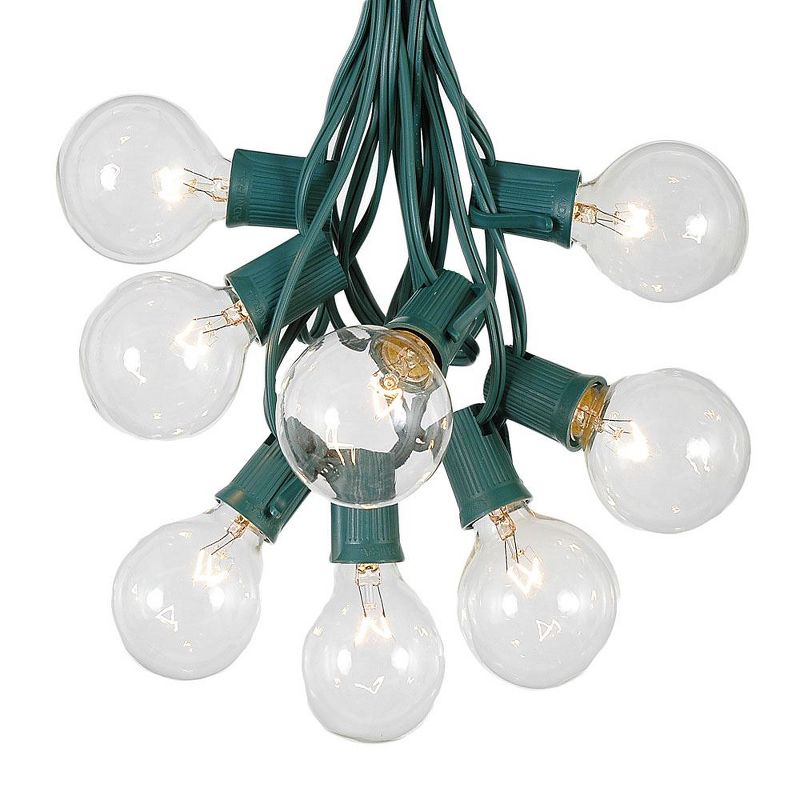 Novelty Lights 100 Feet G50 Globe Outdoor Patio String Lights, Green Wire, 1 of 7