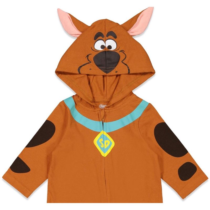 Scooby-Doo Scooby Doo Baby Zip Up Cosplay Coverall Tail Newborn to Infant , 5 of 8