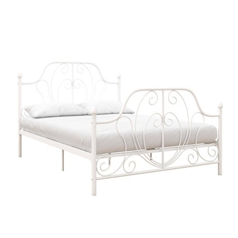 White Metal Queen Bed Frames – Hanaposy