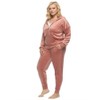 Felina - Womens Velour Zip Hoodie and Jogger Set  Soft 2-Piece Tracksuit Lounge Set - 2 of 4