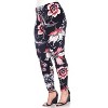 Women's Plus Size Printed Leggings - One Size Fits Most Plus - White Mark - 2 of 3