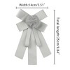 Allegra K Women's Pre-tied Bowknot Pin Solid Color Neckties Elegant Brooch Bow Tie - 3 of 4
