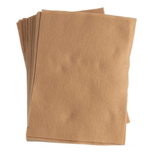 John Bead 9" x 12" Tan Acrylic Craft Felt Sheets, 25pcs - 1 of 1