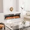 CLIHOME Wall Mounted and Recessed Electric Fireplace Insert with Stainless Steel Surface and 12 Flame Colors - 3 of 4