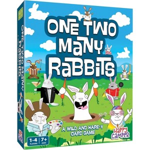 Happy Camper One Two Many Rabbits Card Game – Wild Rabbit-Rounding Fun, 92 Cards & 3 Dice, Ages 7 and Up - 1 of 4