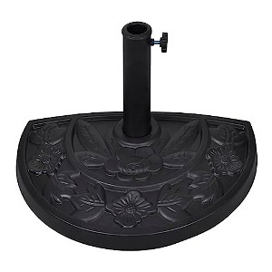 vidaXL Parasol Base Black Resin, Steel Heavy duty Parasol Base - 1 of 4