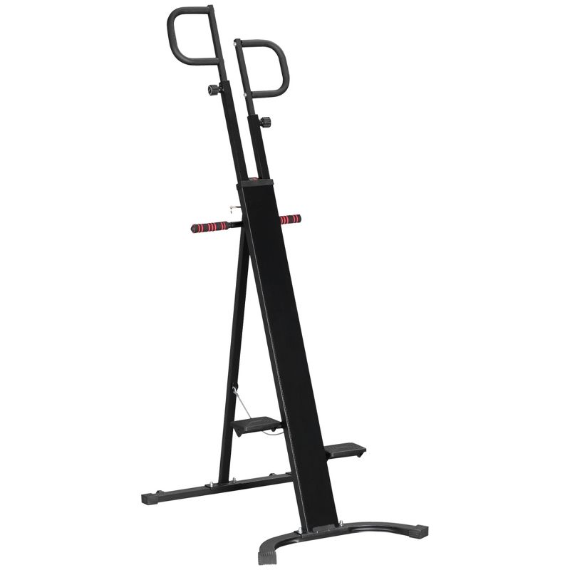 Soozier Folding Vertical Climber Exercise Machine, Height Adjustable Climbing Machine, Stair Stepper with LCD Monitor and Transport Wheels, 5 of 8