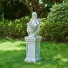 Christopher Knight Home Zira 19.25''H Modern Patio Lightweight Concrete Plant Stand - 2 of 4
