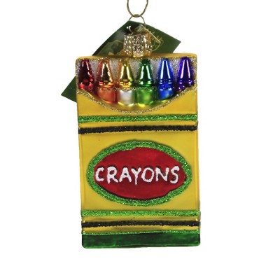 Old World Christmas 3.75" Box Of Crayons Color Create Masterpiece  -  Tree Ornaments