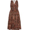 Women's Plus Size Amara Print Maxi Dress - marsala | CITY CHIC - 3 of 4