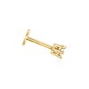 Pure Collection by Ross-Simons Diamond-Accented Single Flat-Back Stud Earring in 14kt Yellow Gold - 3 of 4