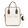 Nickelodeon Vegan Leather Crossbody Backpack for Men and Women with Adjustable Strap, Avatar Appa Furry Face and YIP! YIP! Text Debossed Tan - 3 of 4
