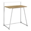 INFURNIC Desks 30"L Compact Computer Desk with Laminate Top and Sturdy Metal Frame for Small Spaces, Brown, 29.5"*17.75"*34" - 4 of 4