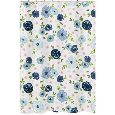 Floral Shower Curtain Blue - Sweet Jojo Designs