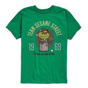 Boys' - Sesame Street - Oscar Team Sesame Street Short Sleeve Graphic T-Shirt - 1 of 4
